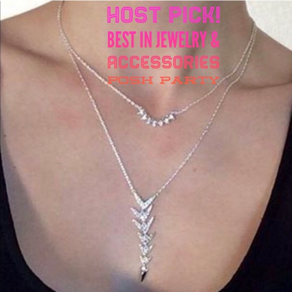 Stella & Dot | Dainty Delicate Silver Arrow Drop Necklace Retired - Picture 3 of 10